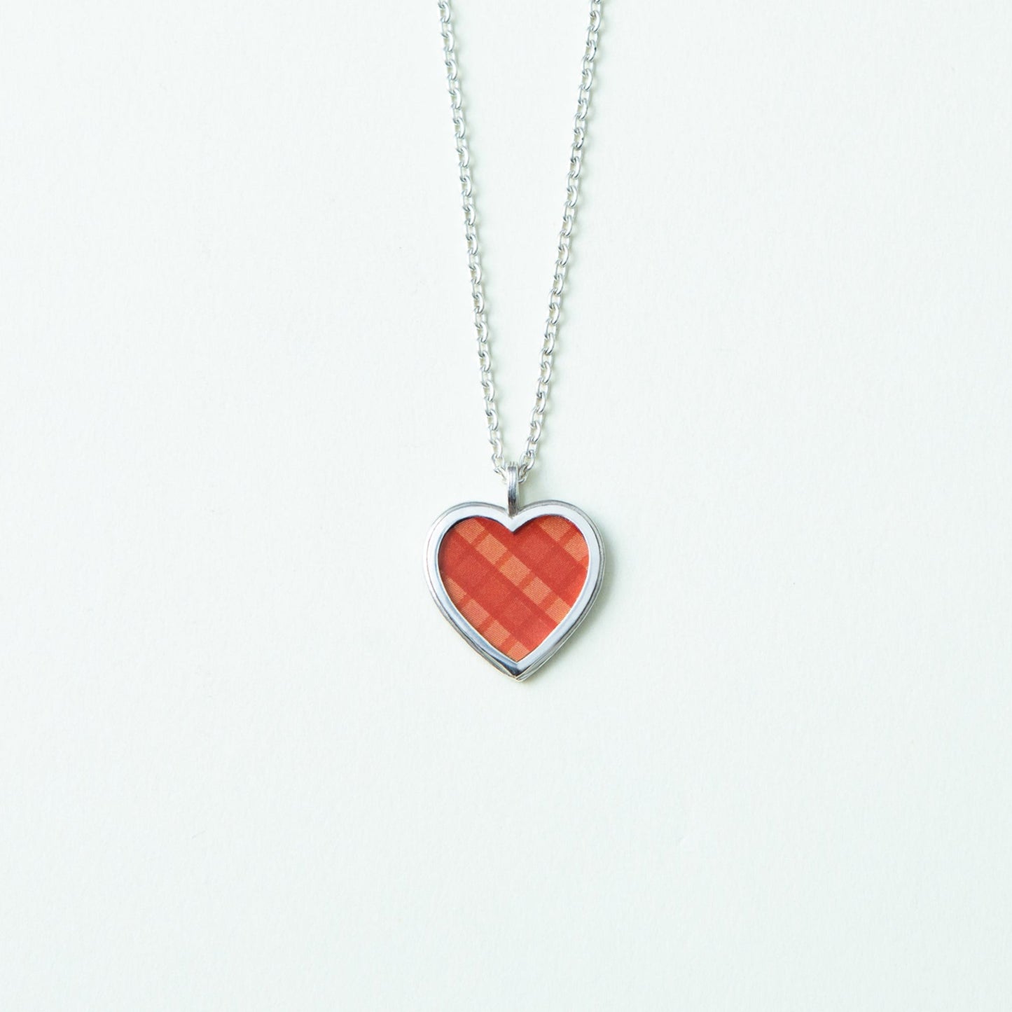 "Gingham Heart" - Necklace