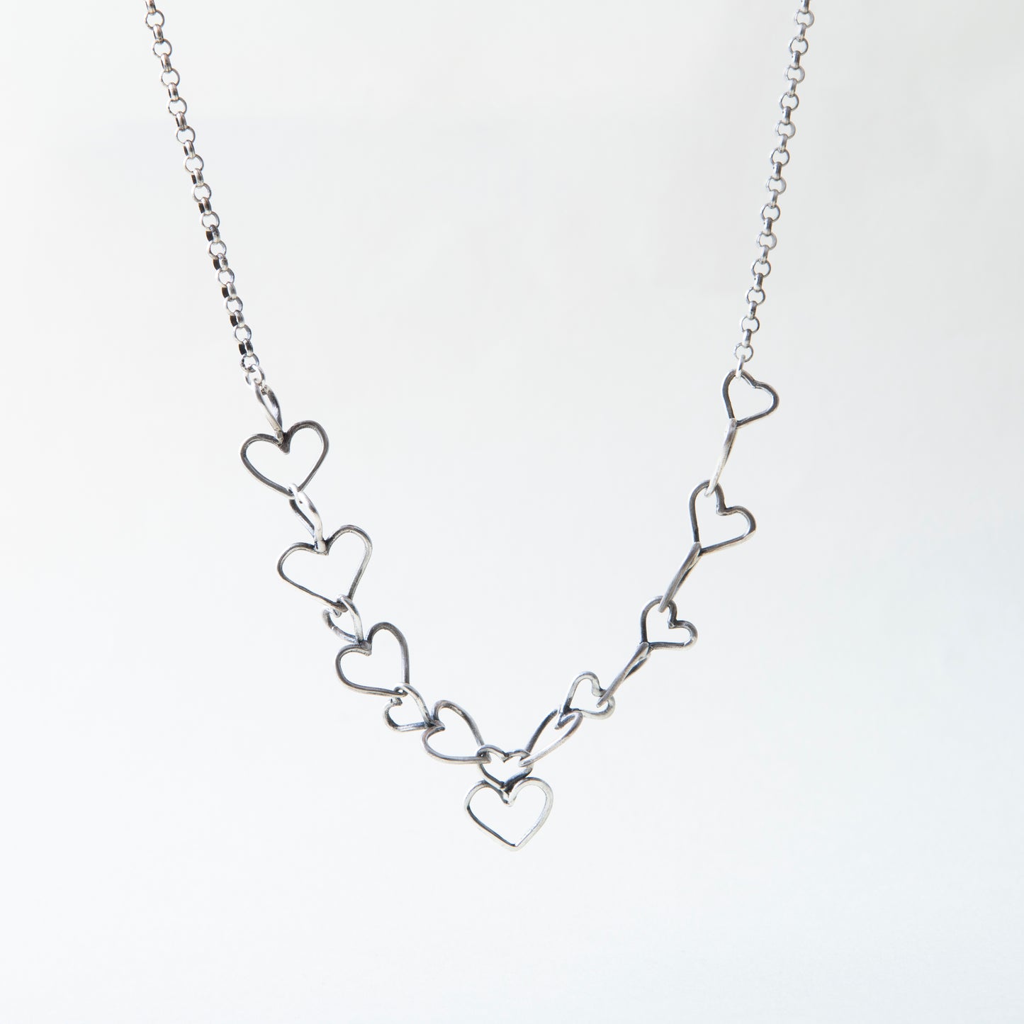 "Stack Heart Chain" - Necklace