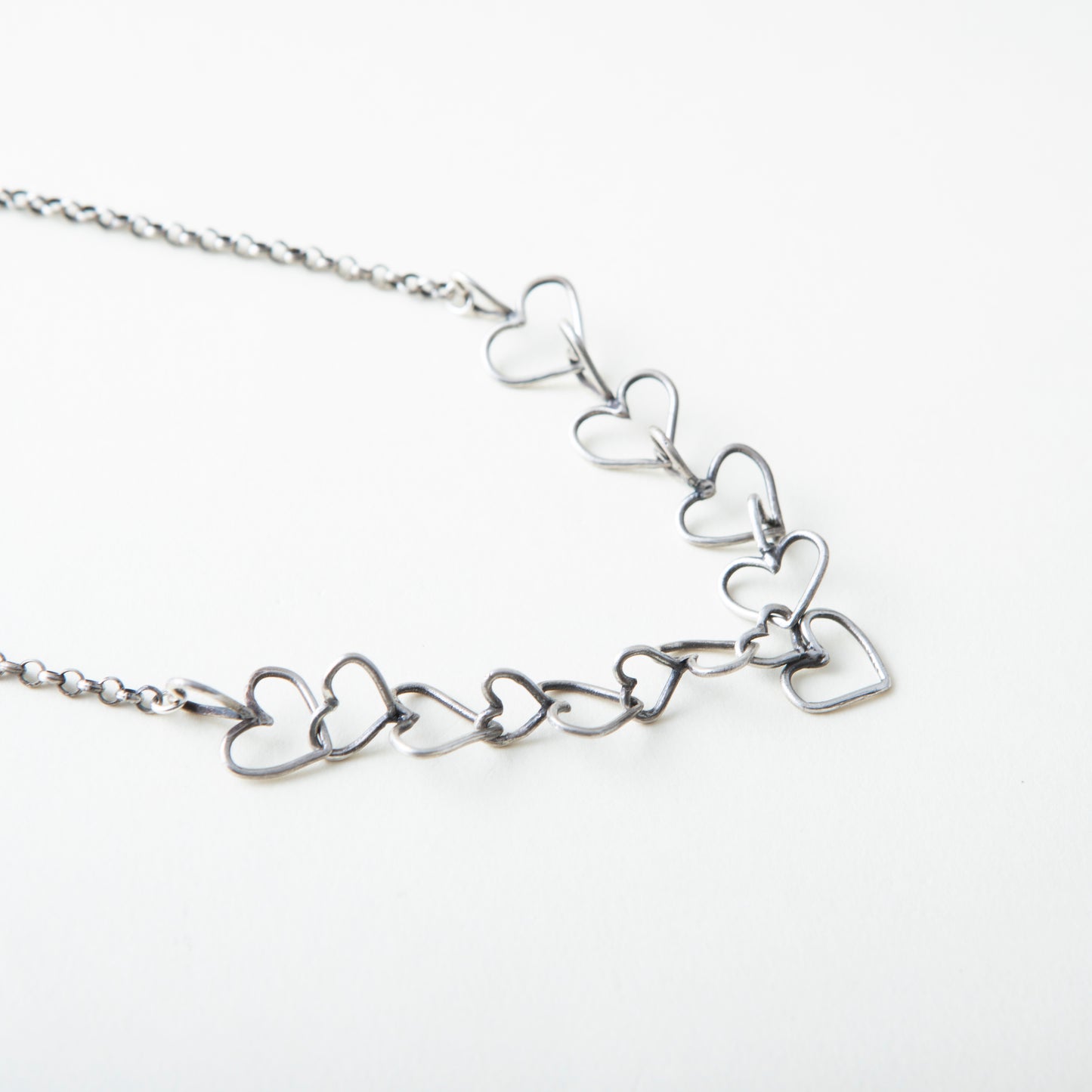 "Stack Heart Chain" - Necklace