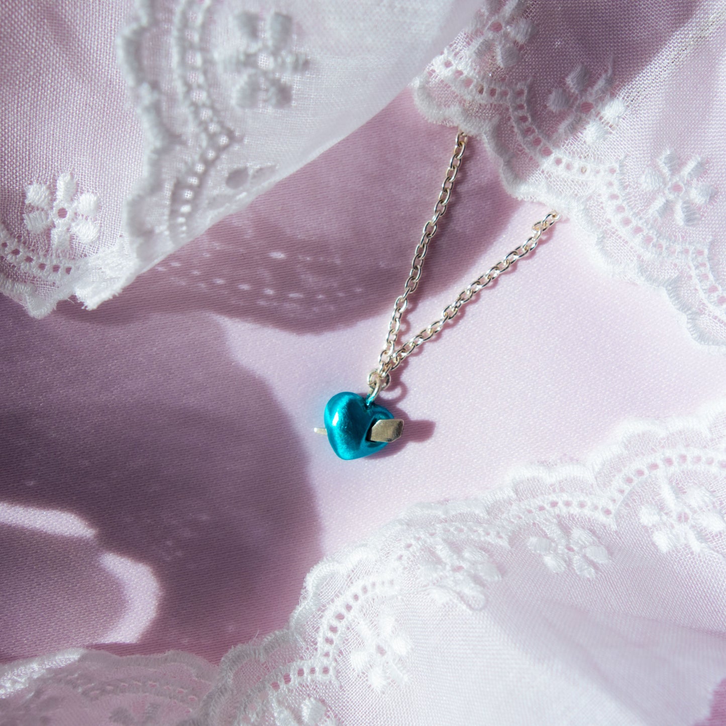 “Heart of glass” - Necklace - Blue