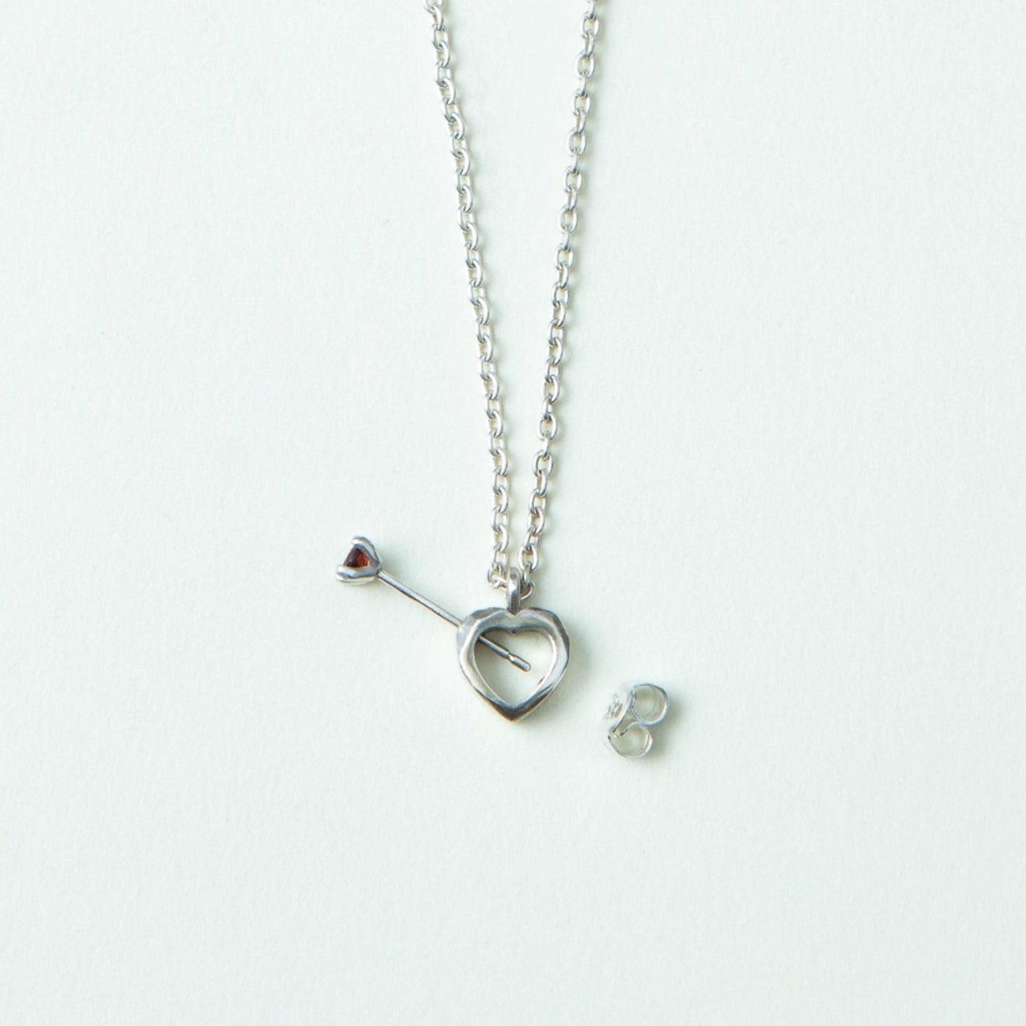 "Through the Heart" - Necklace&Pierce