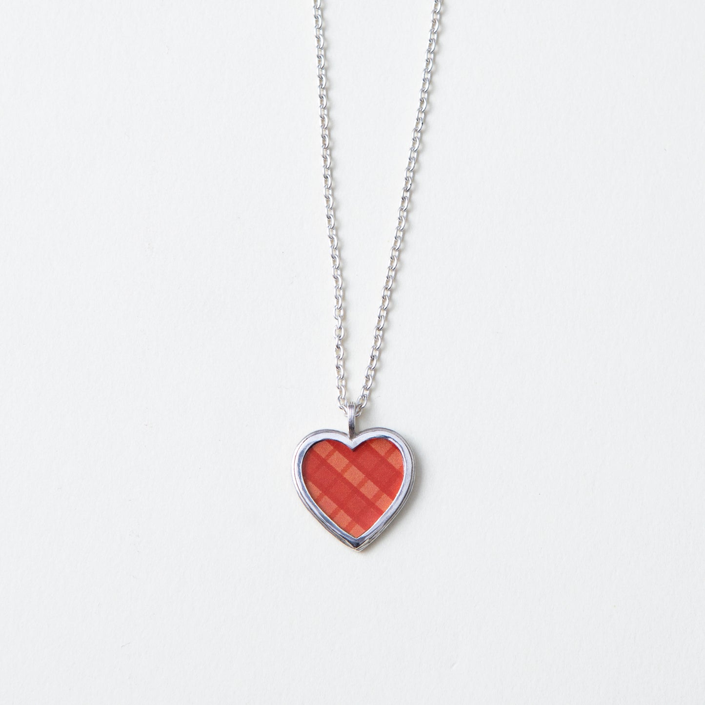 "Gingham Heart" - Necklace