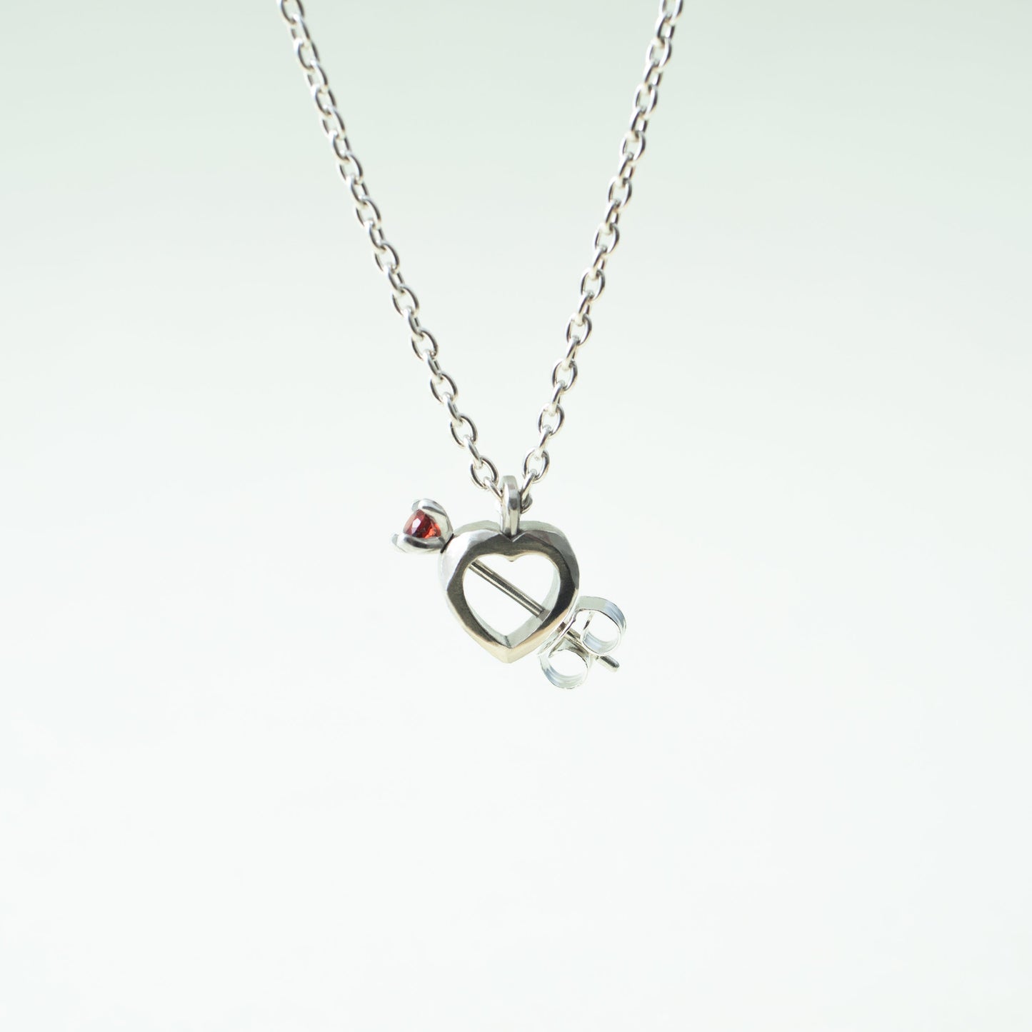 "Through the Heart" - Necklace&Pierce