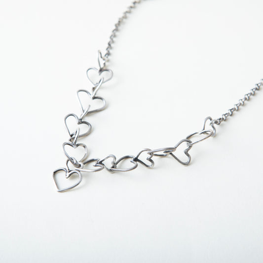 "Stack Heart Chain" - Necklace