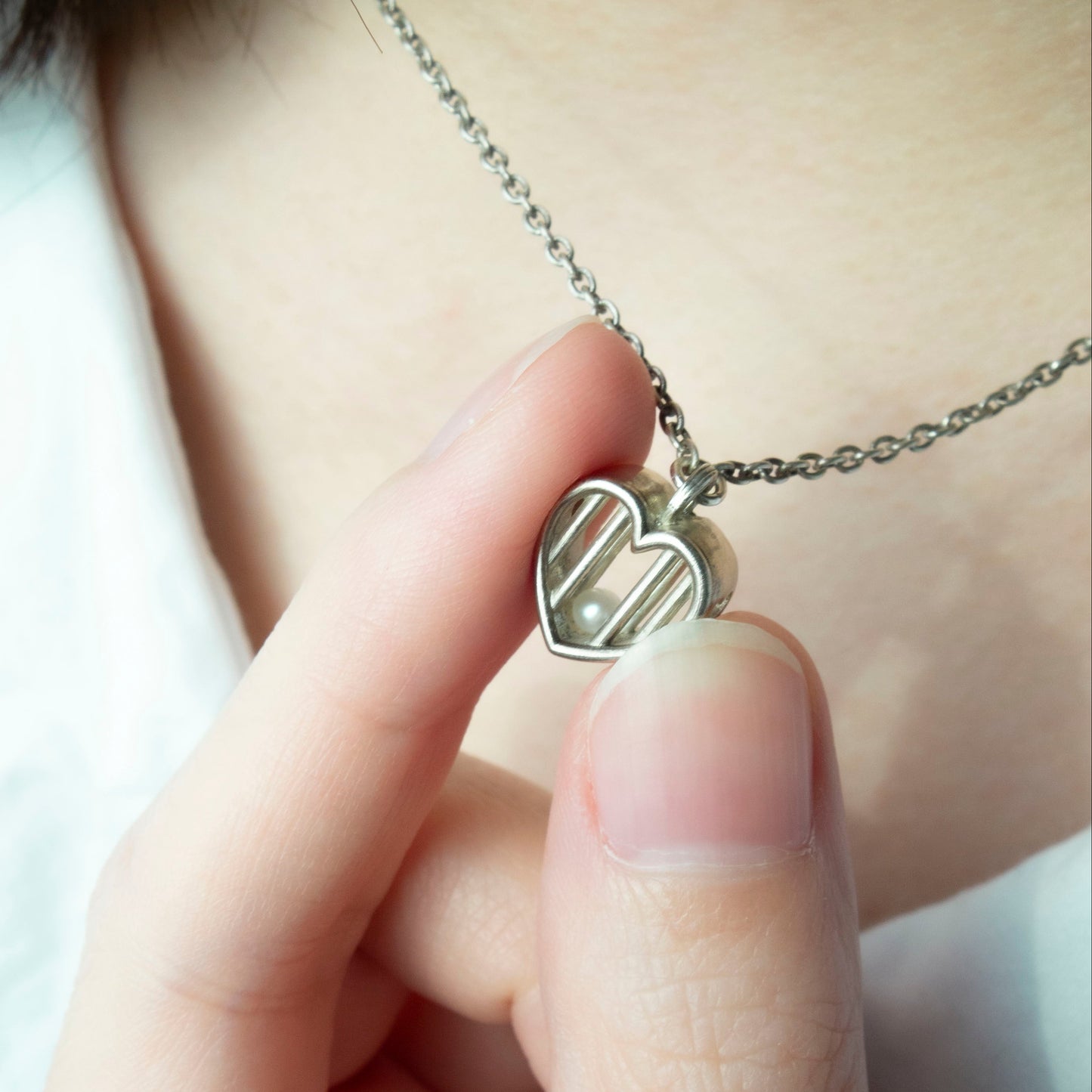 "Heart of Secret -Pearl-" - Necklace